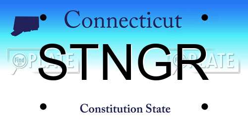 STNGR Connecticut License Plate