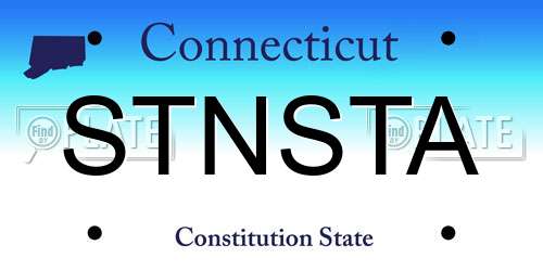 STNSTA Connecticut License Plate