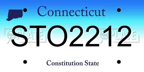 STO2212 Connecticut License Plate
