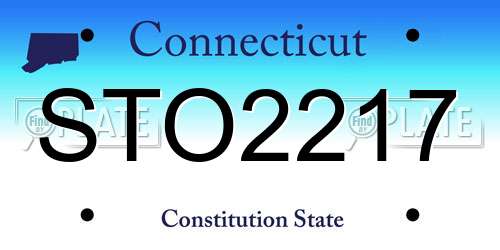 STO2217 Connecticut License Plate