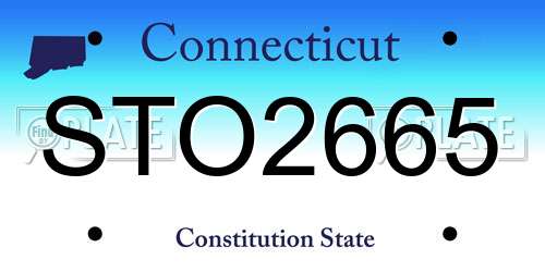 STO2665 Connecticut License Plate