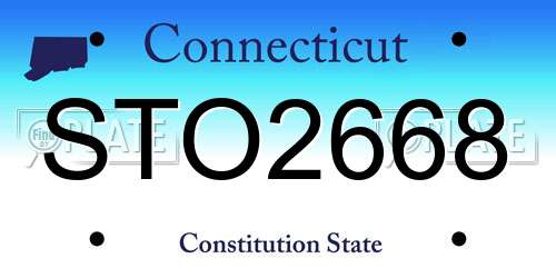 STO2668 Connecticut License Plate
