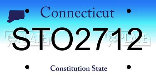 STO2712 Connecticut License Plate