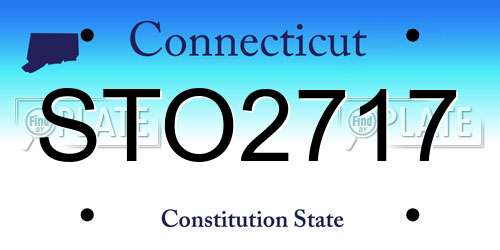 STO2717 Connecticut License Plate
