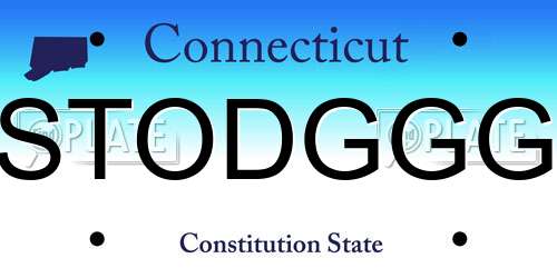 STODGGG Connecticut License Plate