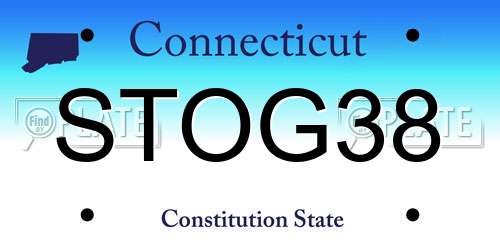 STOG38 Connecticut License Plate
