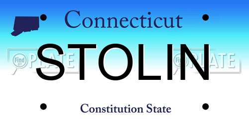 STOLIN Connecticut License Plate