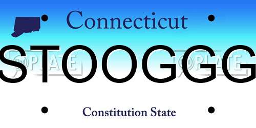STOOGGG Connecticut License Plate