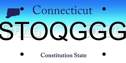 STOQGGG Connecticut License Plate
