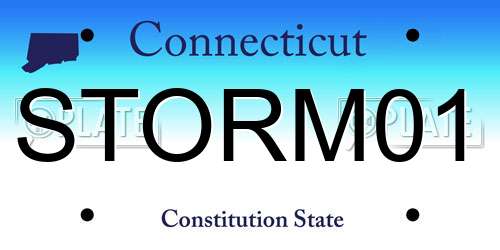 STORM01 Connecticut License Plate