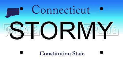 STORMY Connecticut License Plate