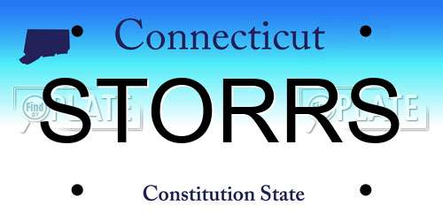 STORRS Connecticut License Plate