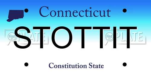 STOTTIT Connecticut License Plate