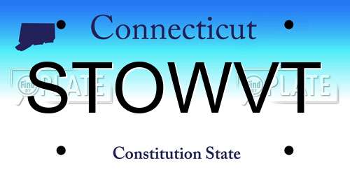 STOWVT Connecticut License Plate