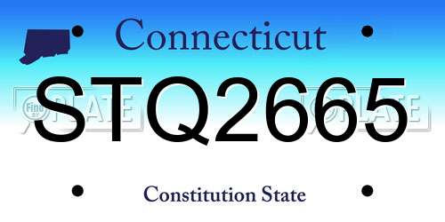 STQ2665 Connecticut License Plate