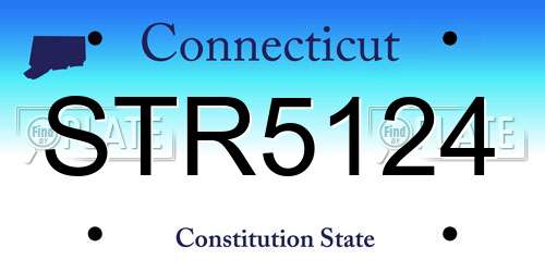 STR5124 Connecticut License Plate