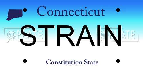STRAIN Connecticut License Plate