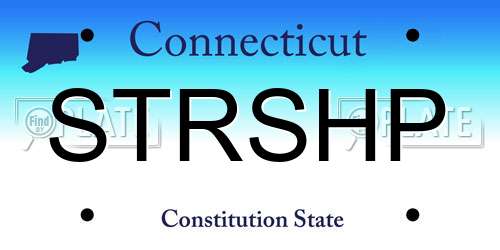 STRSHP Connecticut License Plate
