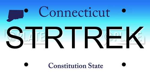 STRTREK Connecticut License Plate