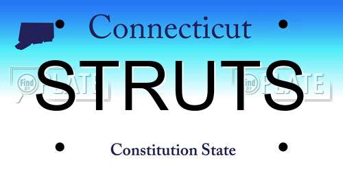 STRUTS Connecticut License Plate