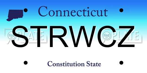 STRWCZ Connecticut License Plate