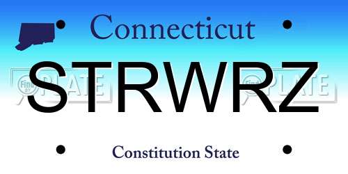 STRWRZ Connecticut License Plate