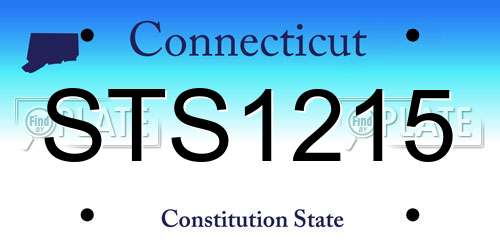 STS1215 Connecticut License Plate