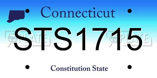 STS1715 Connecticut License Plate