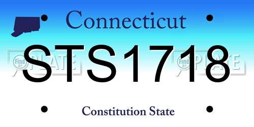STS1718 Connecticut License Plate