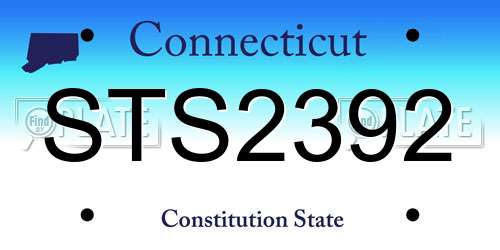 STS2392 Connecticut License Plate