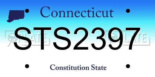 STS2397 Connecticut License Plate