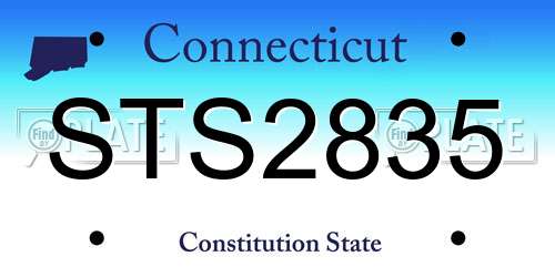 STS2835 Connecticut License Plate