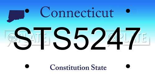 STS5247 Connecticut License Plate