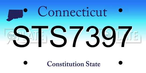 STS7397 Connecticut License Plate