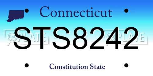STS8242 Connecticut License Plate