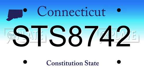 STS8742 Connecticut License Plate