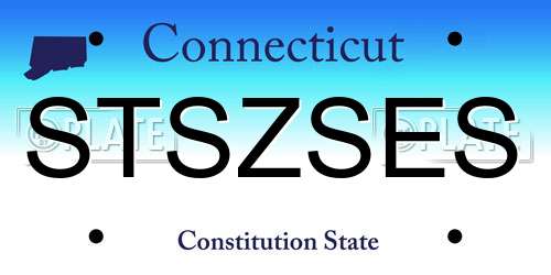 STSZSES Connecticut License Plate