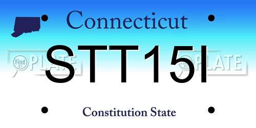 STT15I Connecticut License Plate