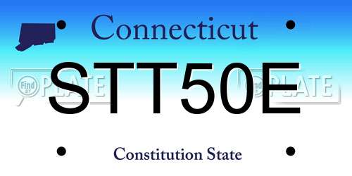 STT50E Connecticut License Plate