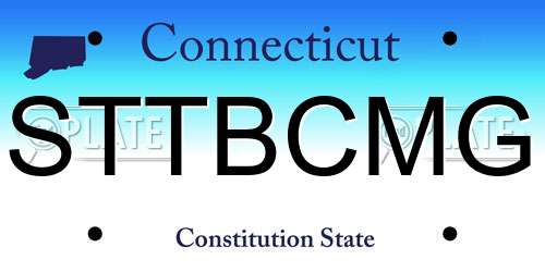 STTBCMG Connecticut License Plate