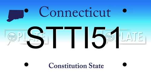 STTI51 Connecticut License Plate