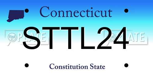 STTL24 Connecticut License Plate
