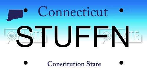 STUFFN Connecticut License Plate