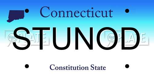 STUNOD Connecticut License Plate