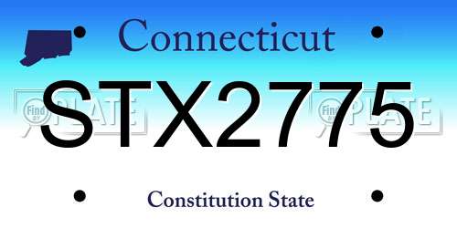 STX2775 Connecticut License Plate