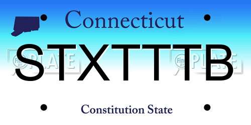 STXTTTB Connecticut License Plate