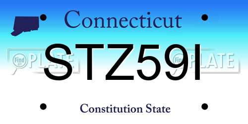 STZ59I Connecticut License Plate