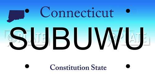 SUBUWU Connecticut License Plate