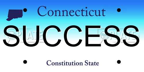 SUCCESS Connecticut License Plate