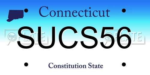 SUCS56 Connecticut License Plate